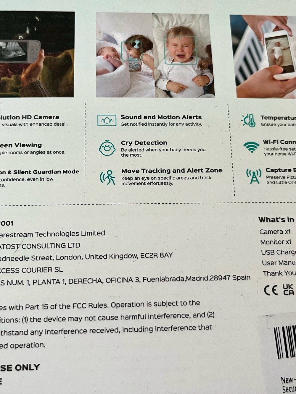 New DR. CARE Vista View SMART BABY MONITOR DC-SBMOO1 - Picture 2 of 11